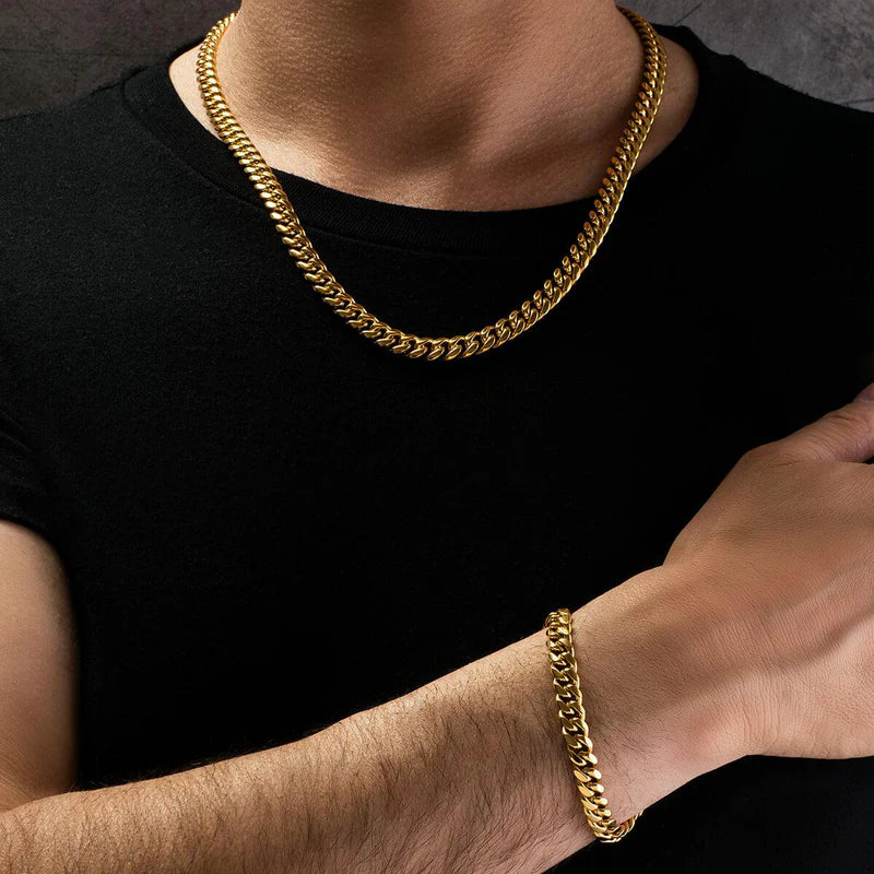 Reid™ Bold Chain Necklace and Bracelet Set for Men