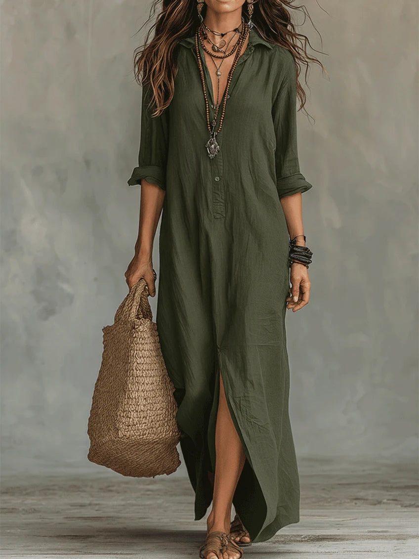 Hattie⢠Long Button Dress