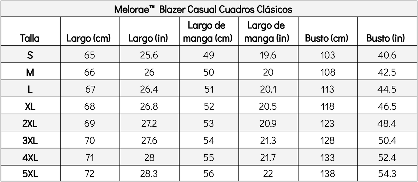 Melorae⢠Blazer Casual Classic Check