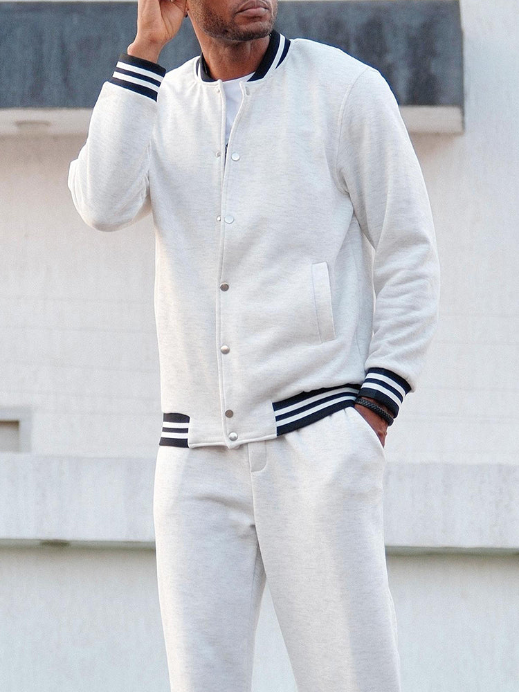 Demerio™ Elegant Men's Striped Jacket and Pants Set