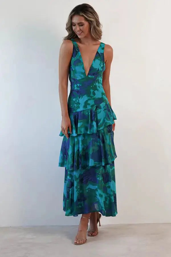 Haven™ Elegant Floral Midi Dress