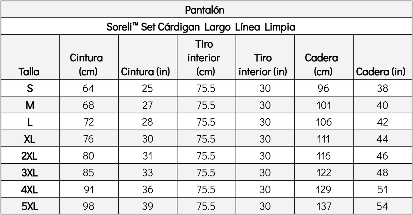 Soreli⢠Long Cardigan Clean Line Set