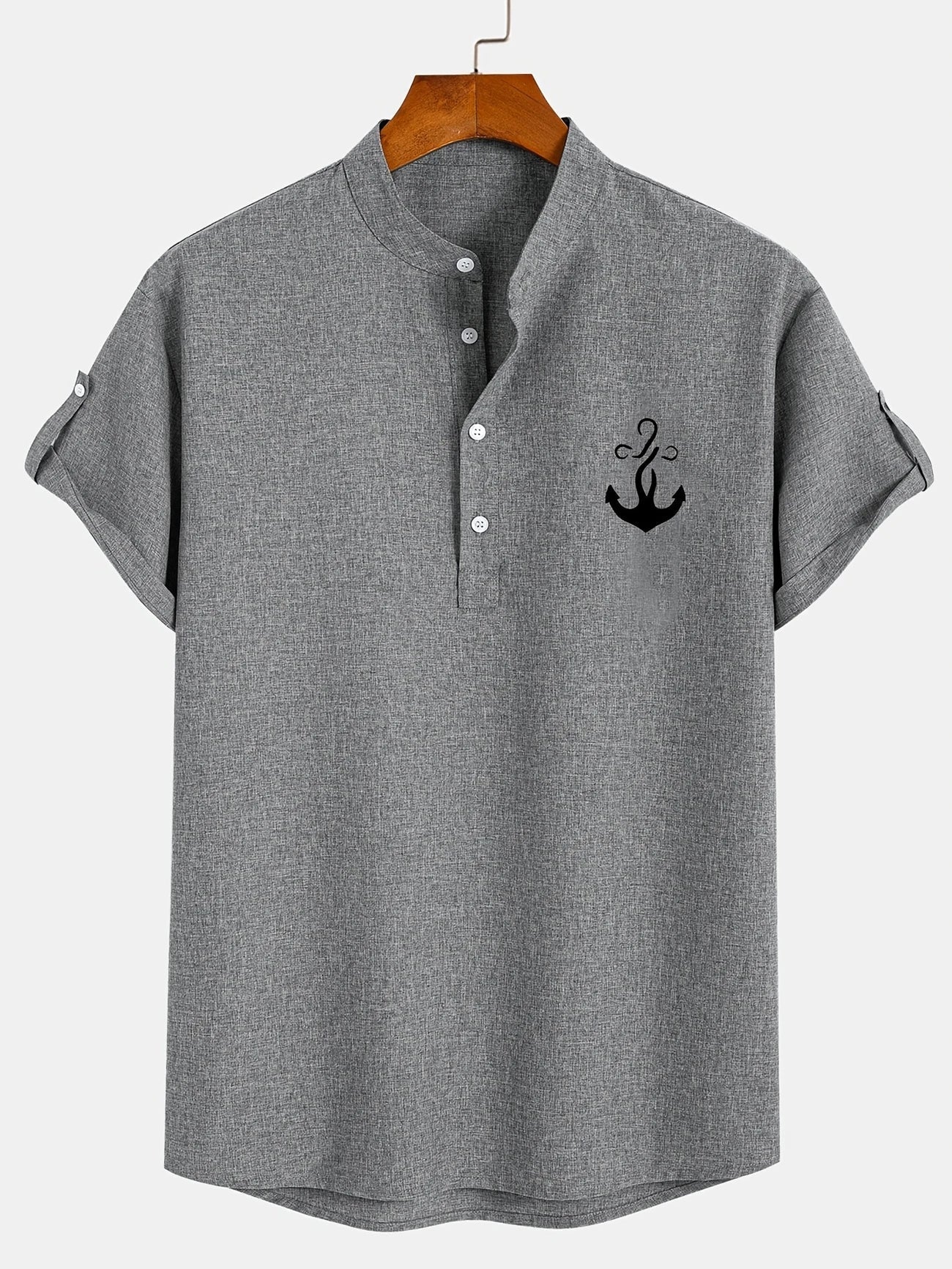 Hayes™ Elegant Short-Sleeve High-Collar Shirt