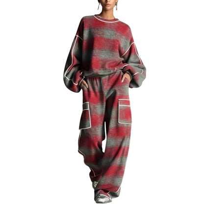 Orlena™ Modern Knit Set with Pants and Women's Sweater