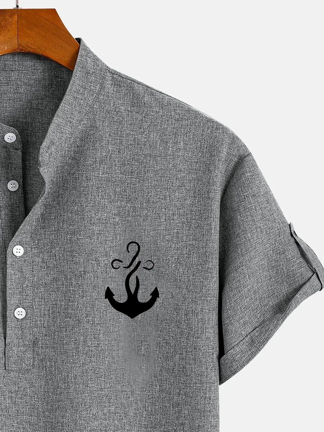 Hayes™ Elegant Short-Sleeve High-Collar Shirt