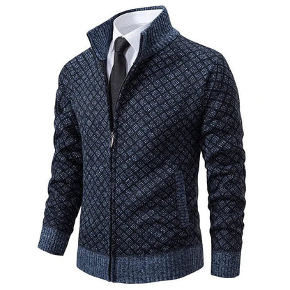 Evarno™ Men's Full-Zip Sweater with High Neck