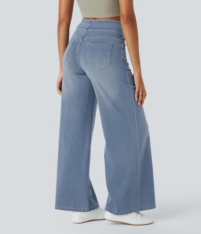 Karellea™ Wide Leg High Waist Stretch Jeans