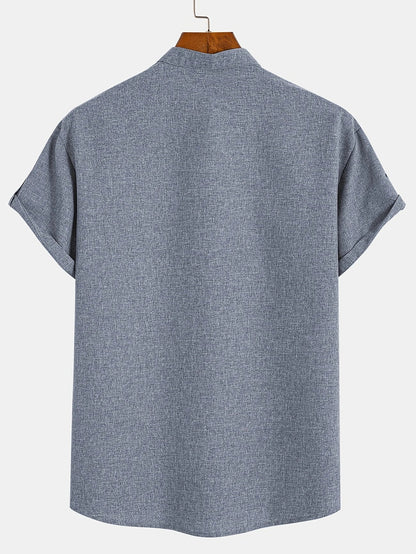 Hayes™ Elegant Short-Sleeve High-Collar Shirt