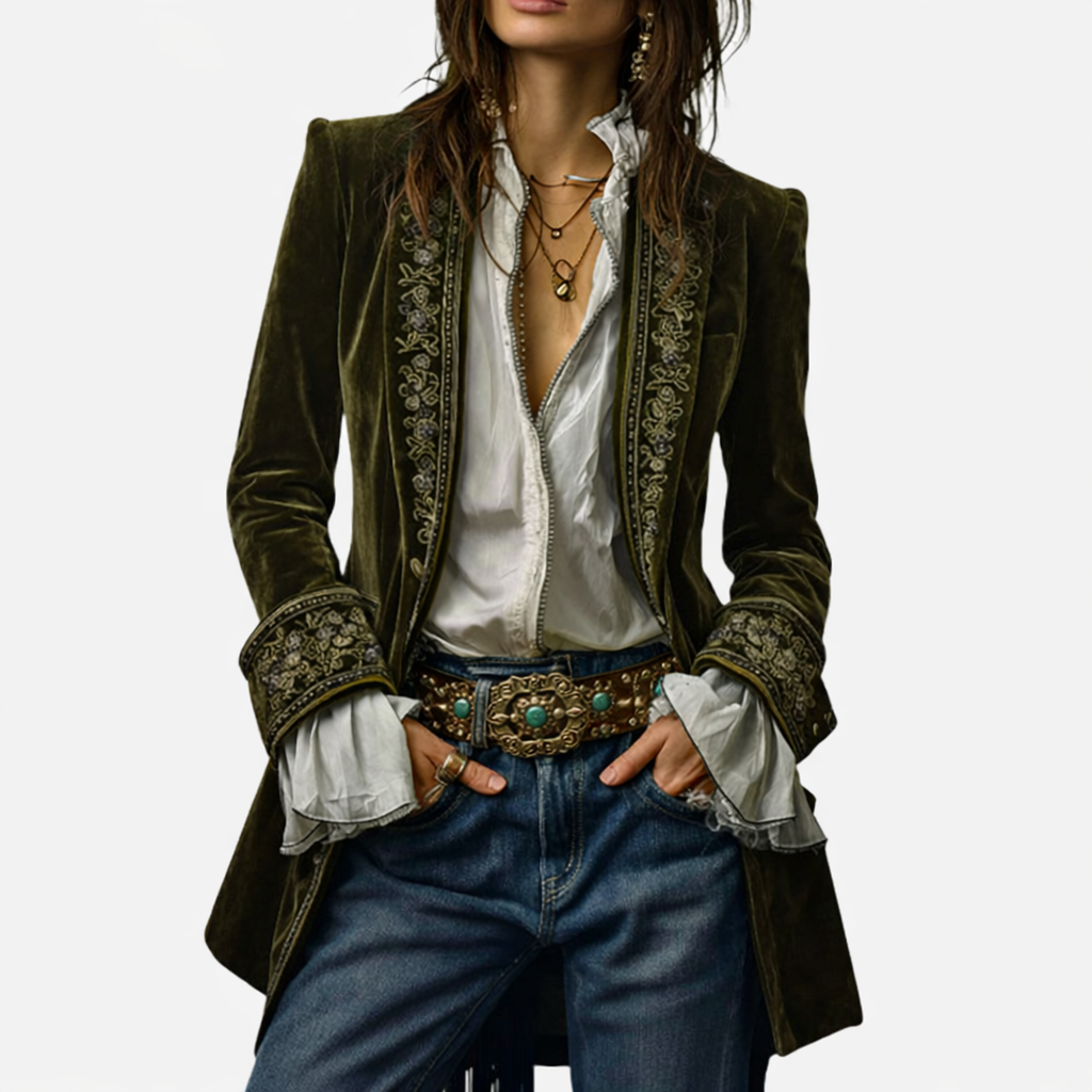 Sable & Oro™ Luxury Embroidered Blazer