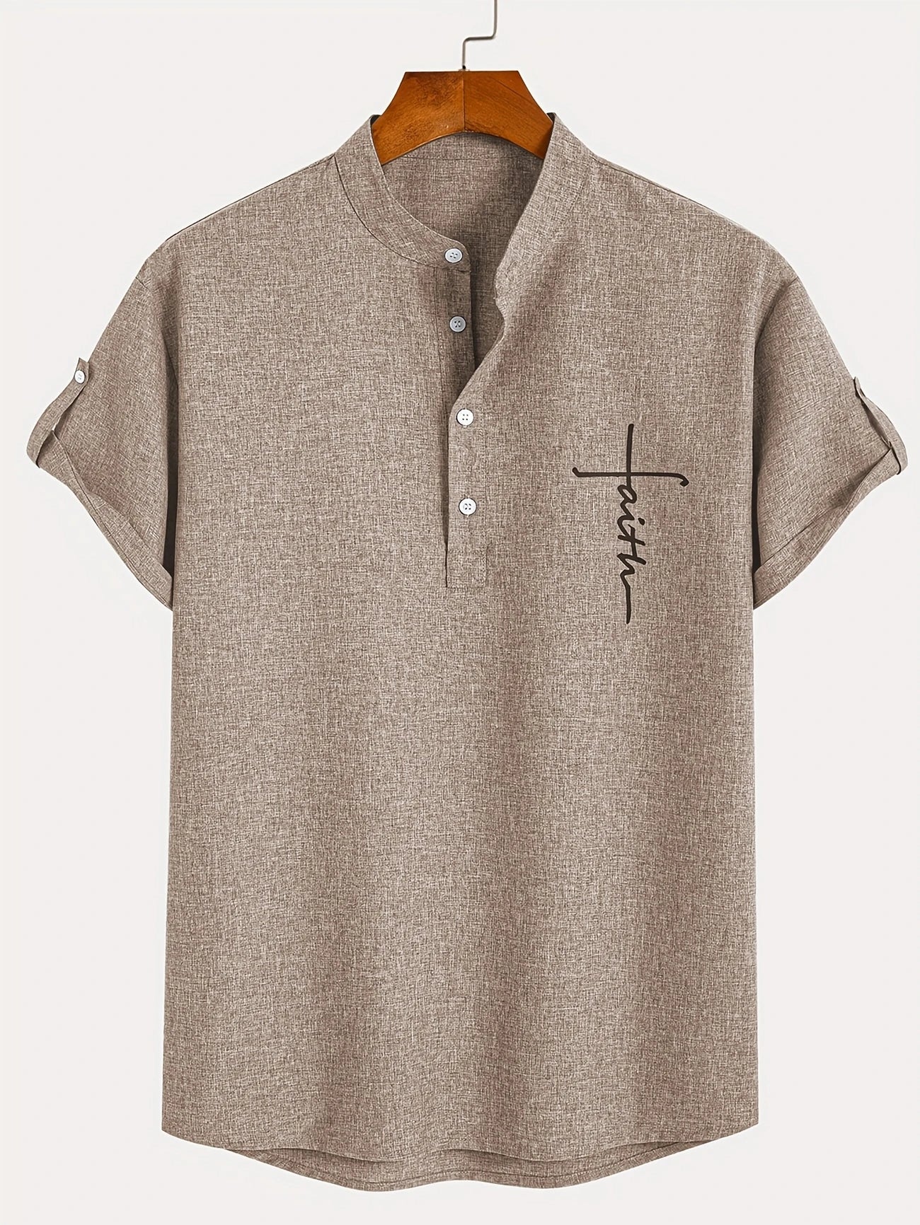 Hayes™ Elegant Short-Sleeve High-Collar Shirt
