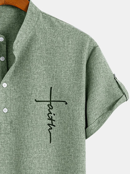 Hayes™ Elegant Short-Sleeve High-Collar Shirt