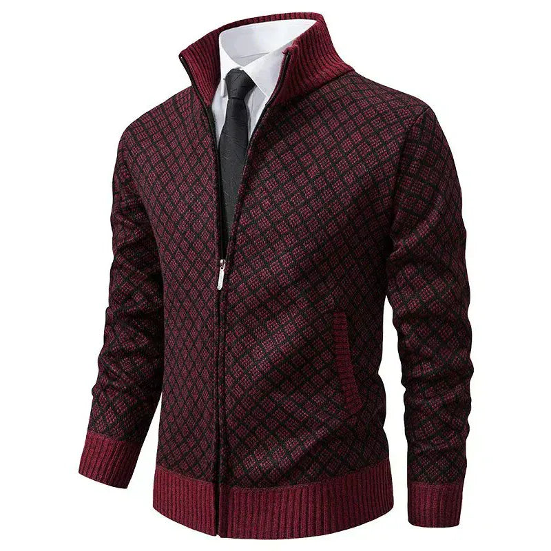 Evarno™ Men's Full-Zip Sweater with High Neck