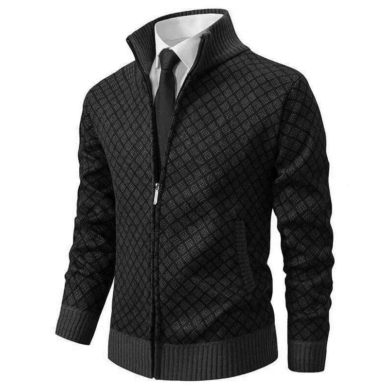 Evarno™ Men's Full-Zip Sweater with High Neck