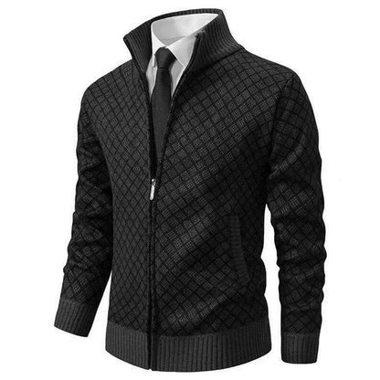 Evarno™ Men's Full-Zip Sweater with High Neck