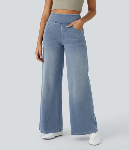 Karellea™ Wide Leg High Waist Stretch Jeans