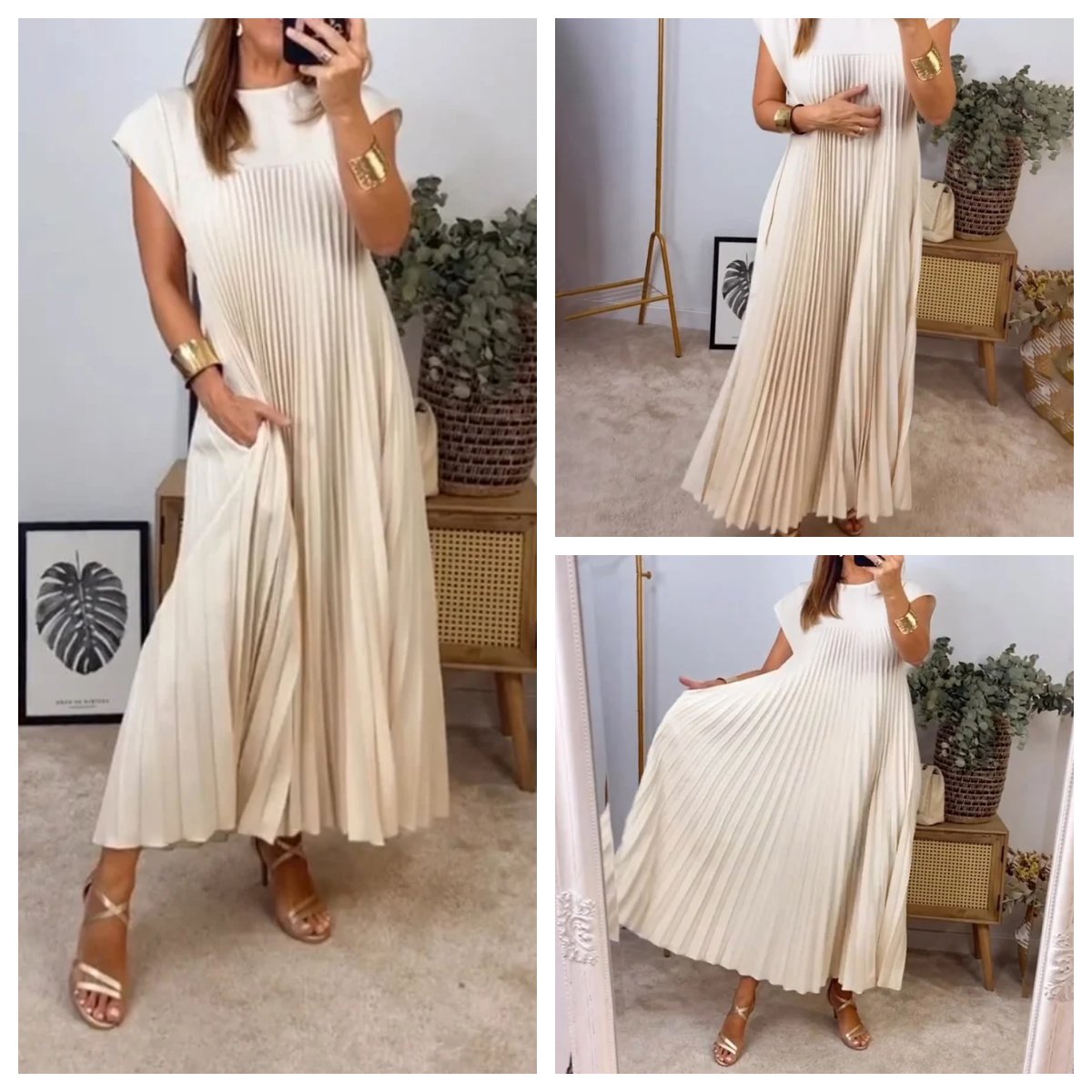 Elara™ Elegant Dress with Fluid Cut and Soft Drop in Modern Style