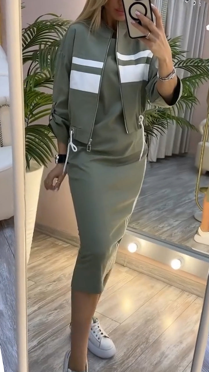 Galévia™ Midi Skirt and Sweatshirt Sports Set