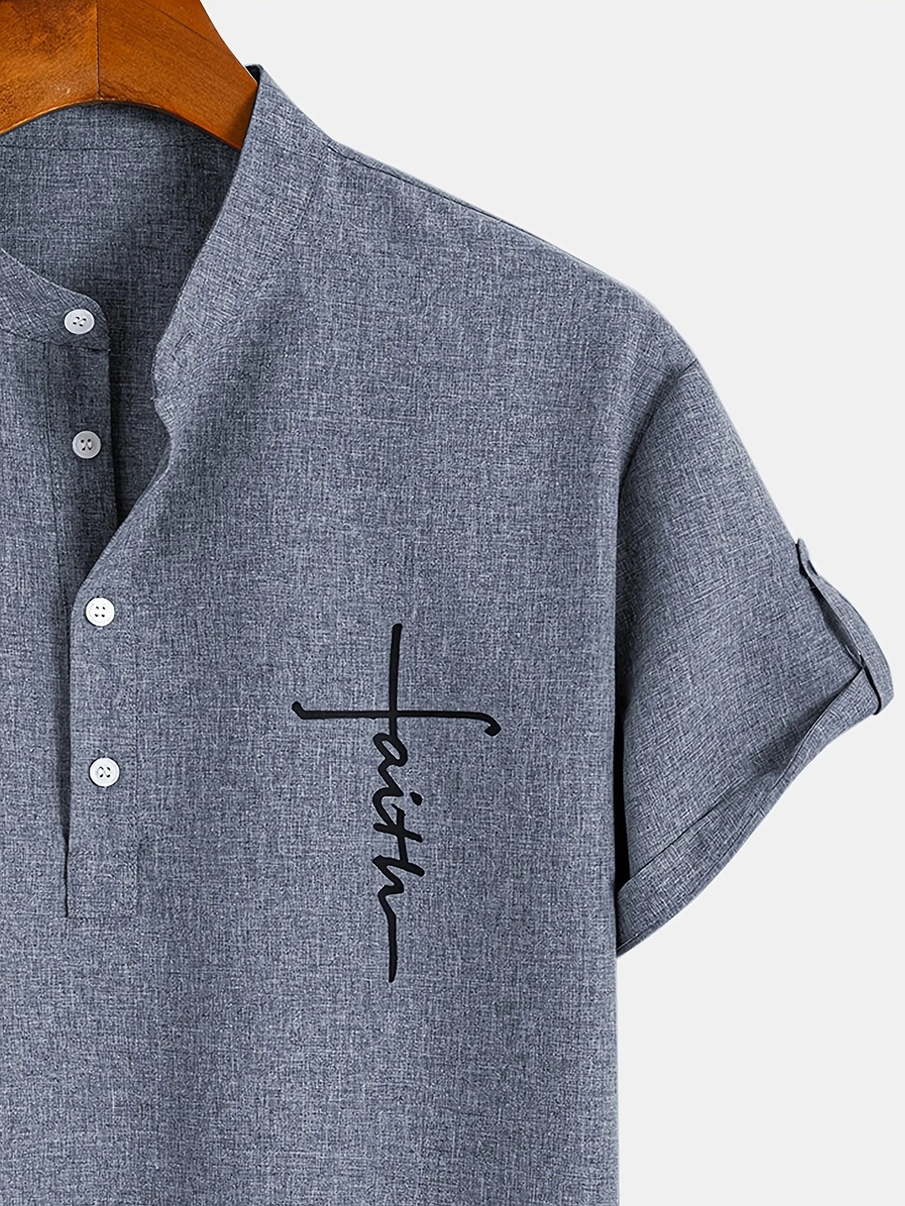 Hayes™ Elegant Short-Sleeve High-Collar Shirt