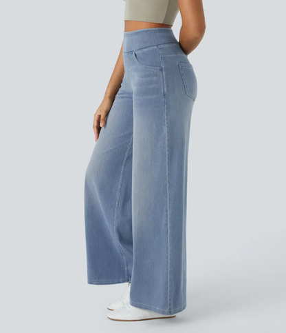 Karellea™ Wide Leg High Waist Stretch Jeans