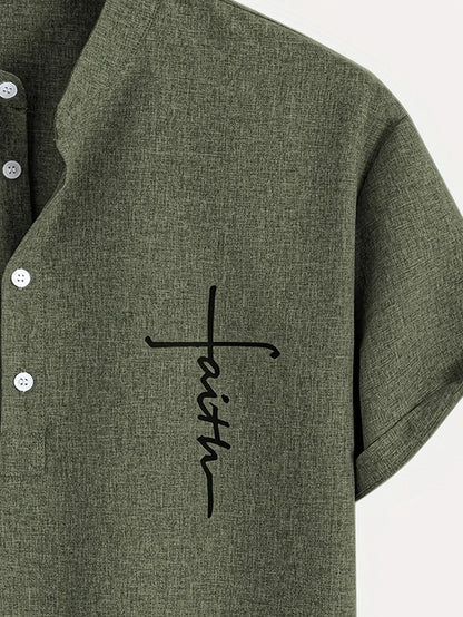 Hayes™ Elegant Short-Sleeve High-Collar Shirt