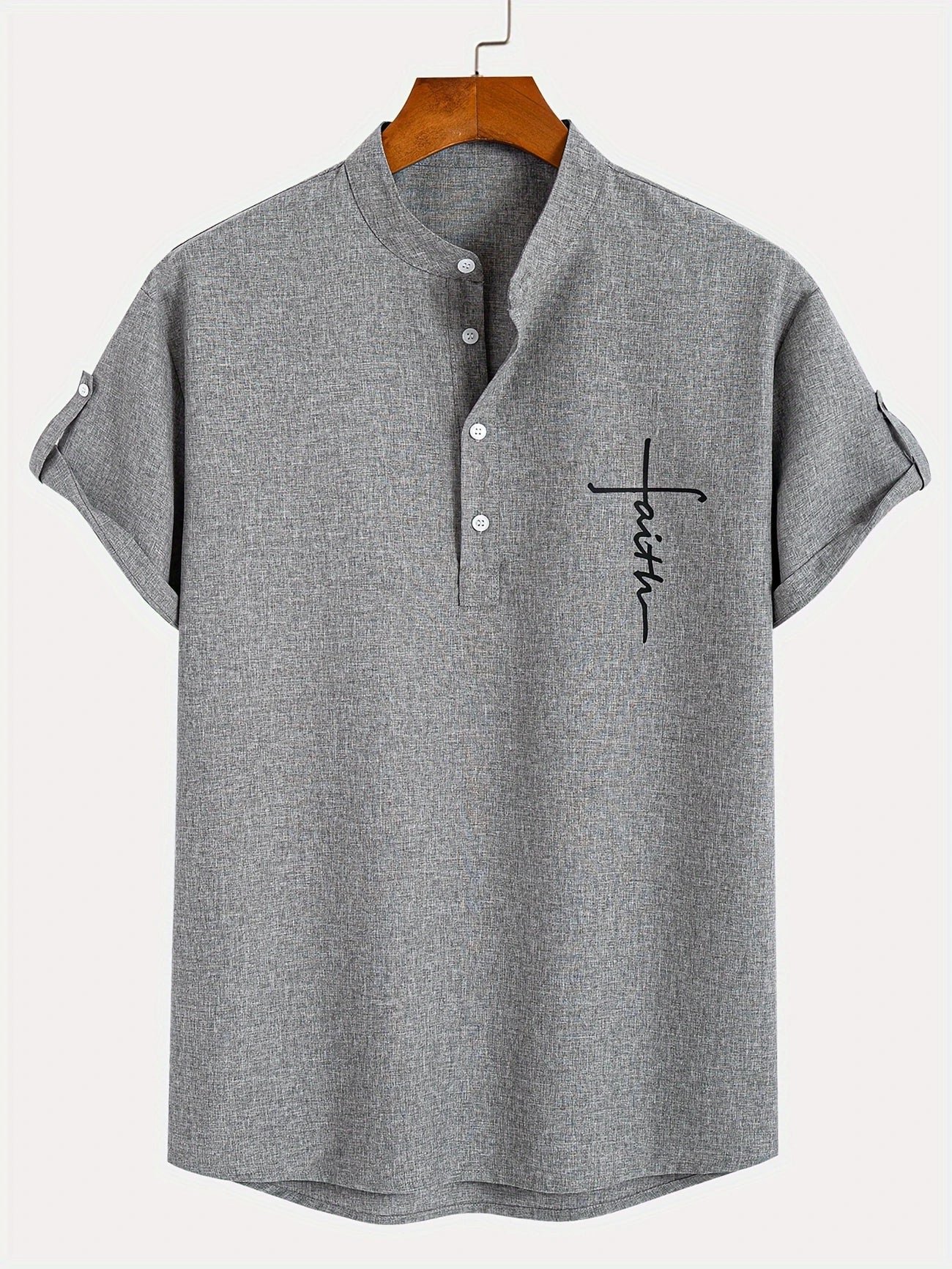 Hayes™ Elegant Short-Sleeve High-Collar Shirt