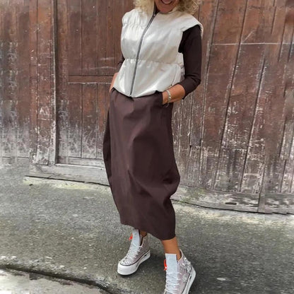 Caelune™ Elegant and Simple Dress with Pockets for Women