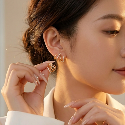 Brielle™ Duo 2x1 Claw Earrings for Women