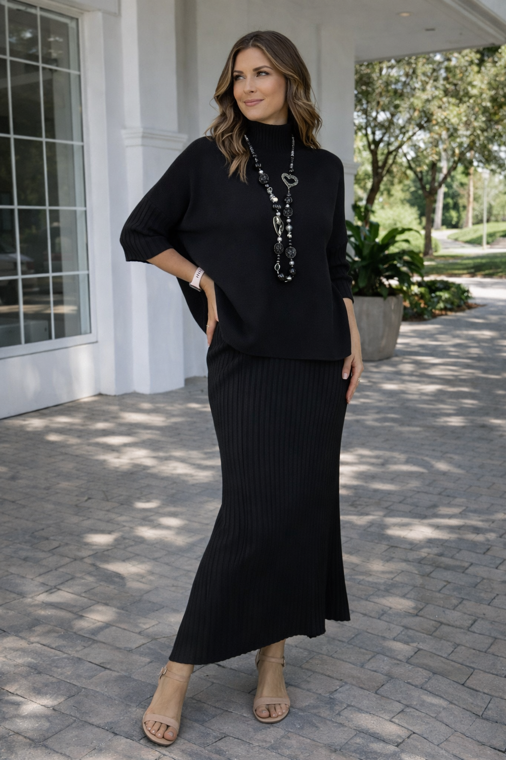Belarina™ High Neck Knit Two-Piece Set