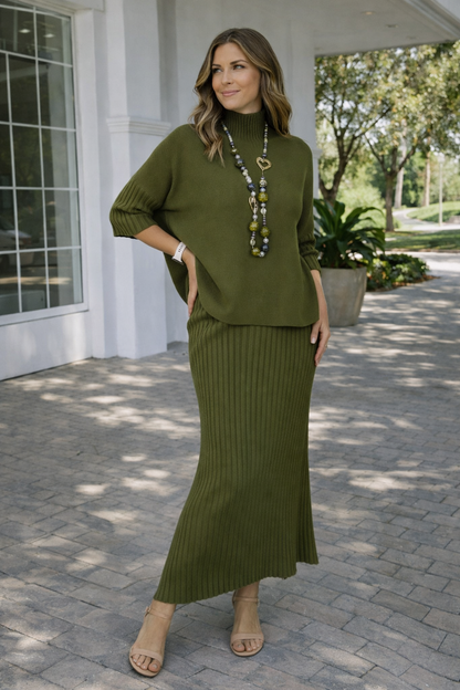 Belarina™ High Neck Knit Two-Piece Set