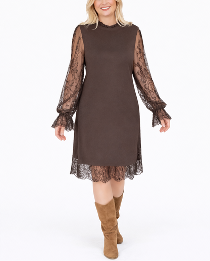 Brivora™ Elegant Lace Patchwork Dress