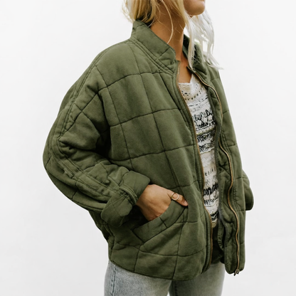 Zellora™ Soft Quilted Jacket with Front Zipper