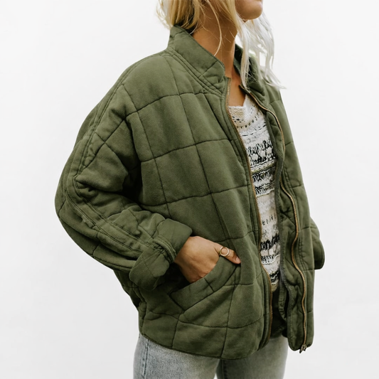 Zellora™ Soft Quilted Jacket with Front Zipper