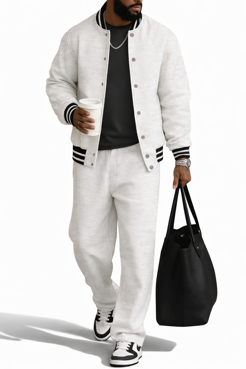 Demerio™ Elegant Men's Striped Jacket and Pants Set