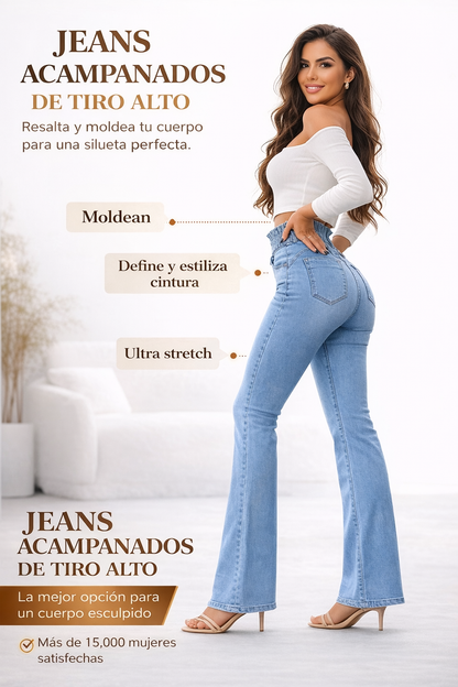 Duvoria™ High-Waisted Stretch Bell Bottom Jeans
