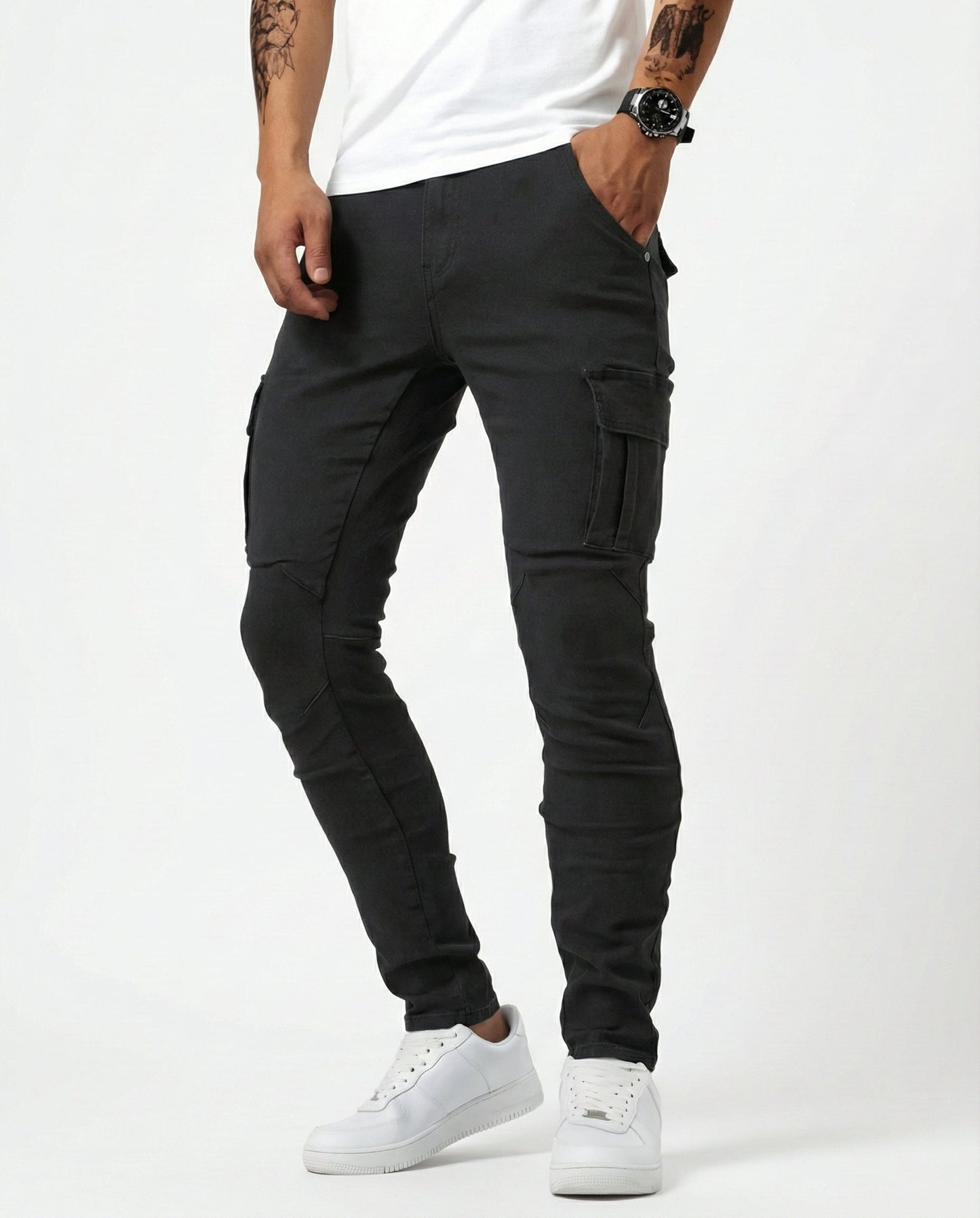 Calviero™ Dynamic Fit Navy Cargo Pants