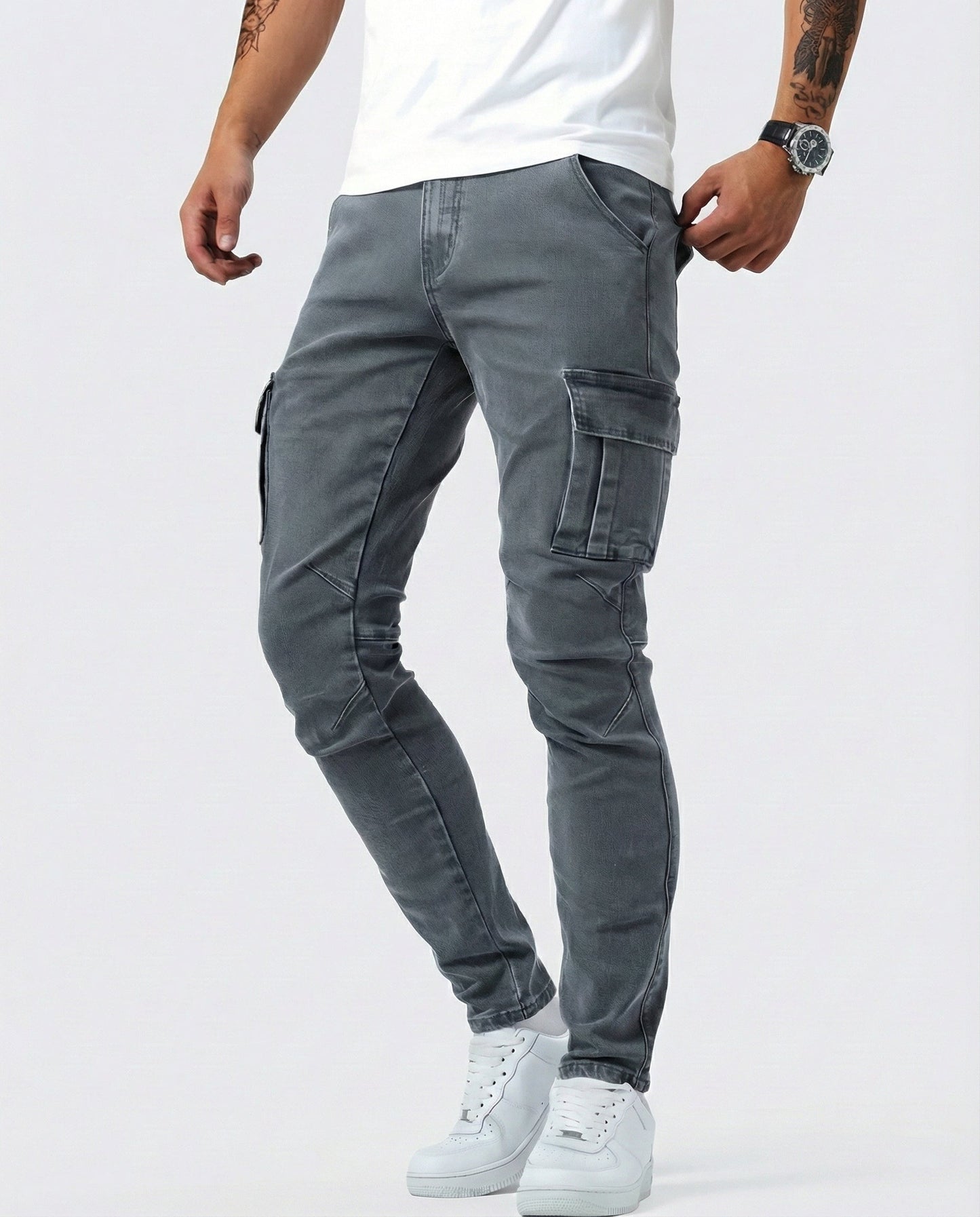 Calviero™ Dynamic Fit Navy Cargo Pants