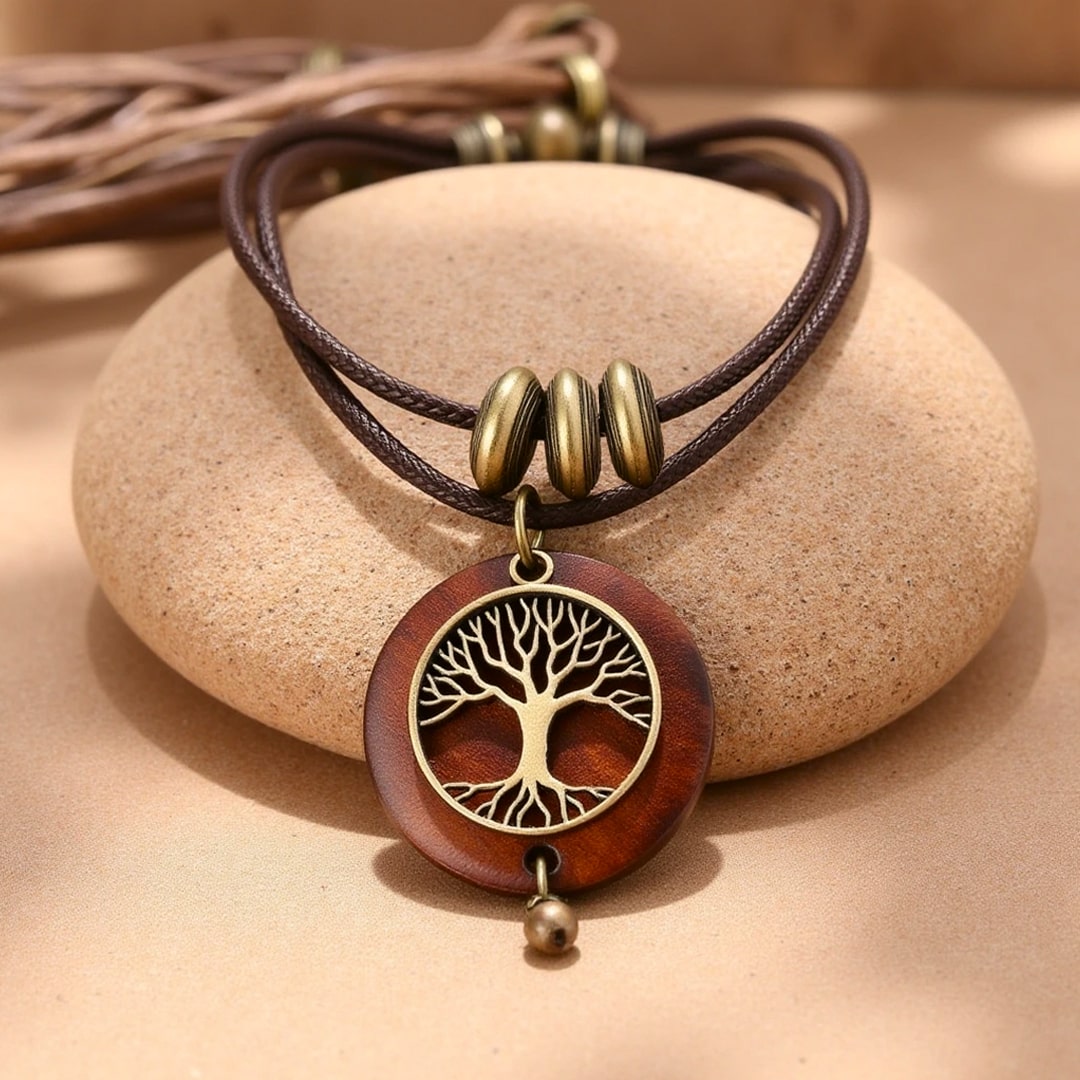 Origen™ Tree of Life Necklace in Natural Wood