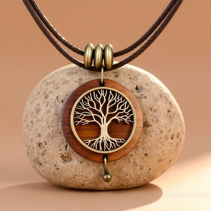 Origen™ Tree of Life Necklace in Natural Wood
