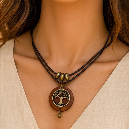 Origen™ Tree of Life Necklace in Natural Wood
