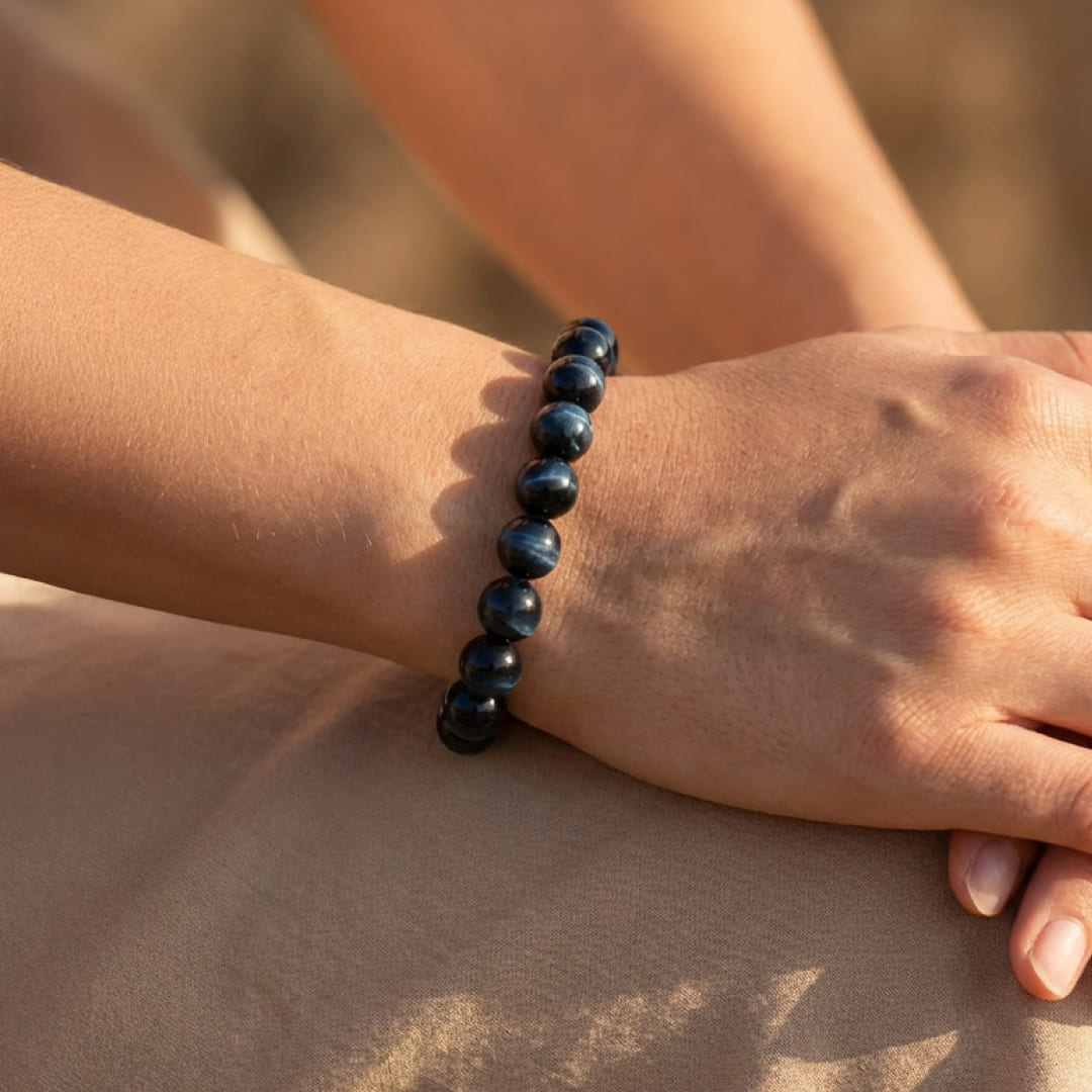 Corin™ Guardian Angel Bracelet with Protective Hawk Eye Stone