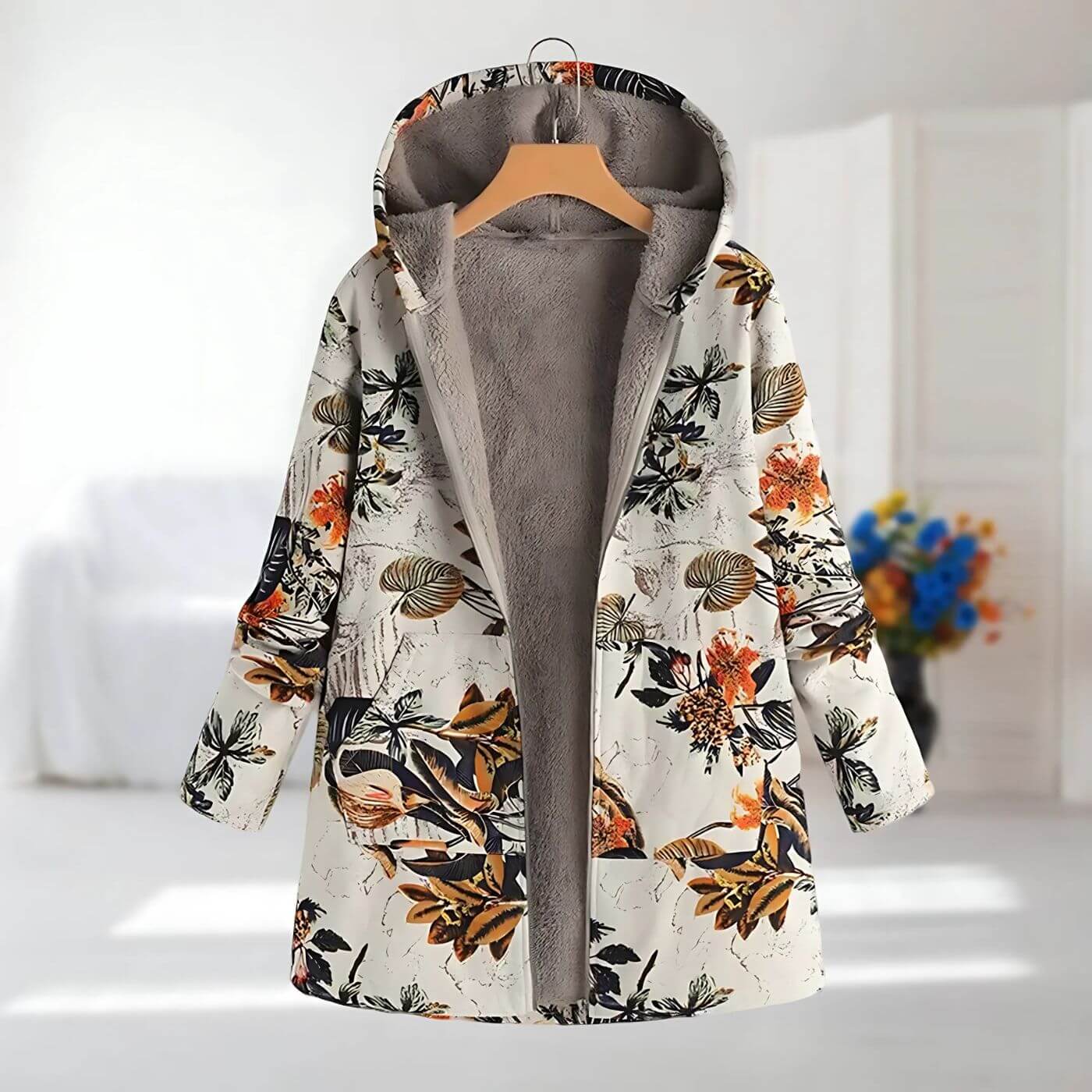 Norielle™ Warm Floral Print Coat for Women