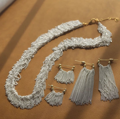 Ursa™ Earrings, Necklace, Bracelet with Cascade Tassels