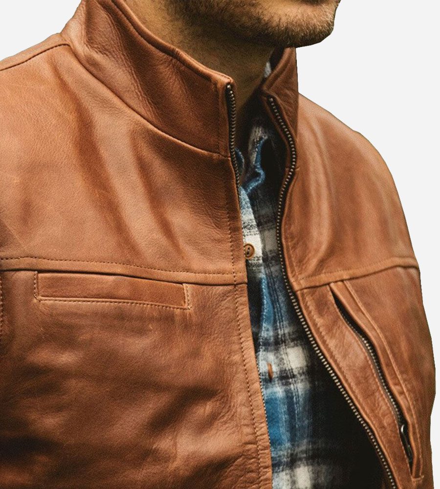 Arvion™ Men's Lambskin Motorcycle Style Vest