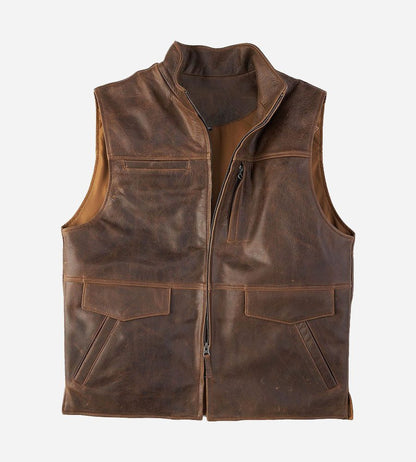 Arvion™ Men's Lambskin Motorcycle Style Vest