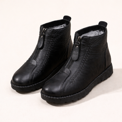 Mireva™ Non-Slip Natural Leather Ankle Boots
