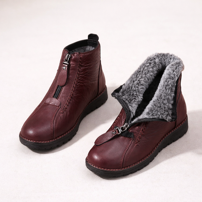 Mireva™ Non-Slip Natural Leather Ankle Boots