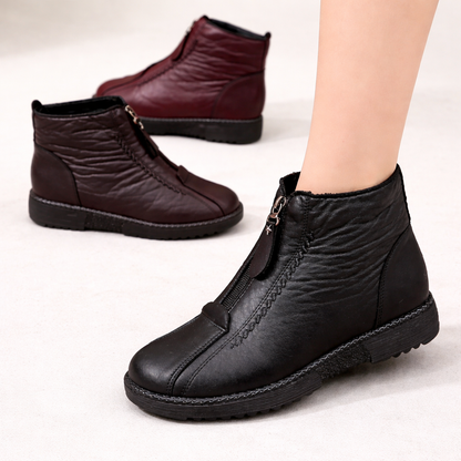 Mireva™ Non-Slip Natural Leather Ankle Boots