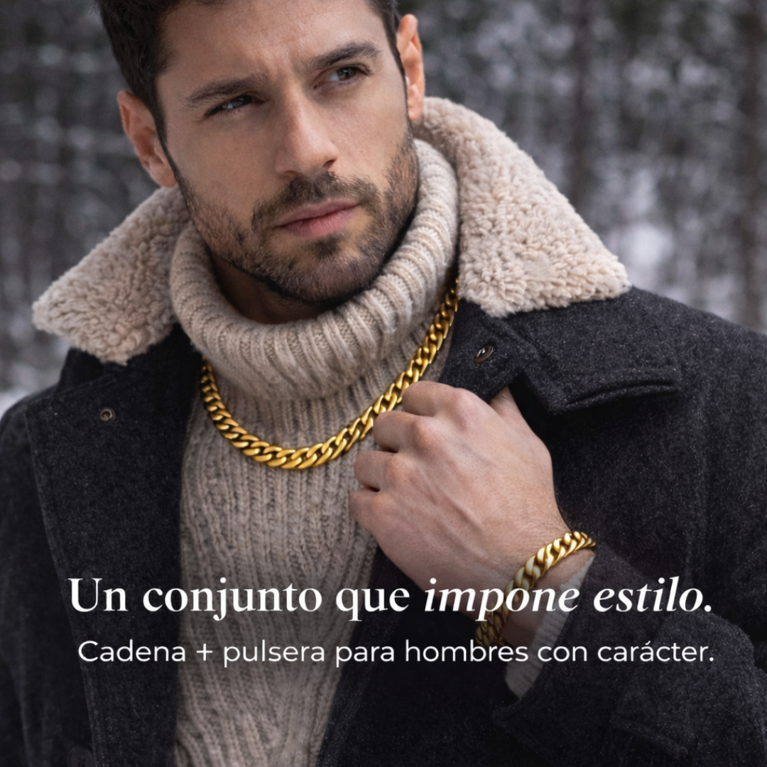 Reid™ Bold Chain Necklace and Bracelet Set for Men