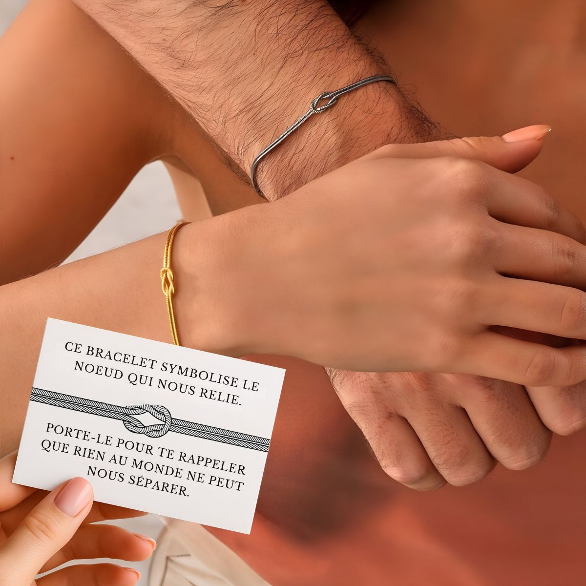 Coravanté™ Personalized Knot Bracelet with Elegant Touch