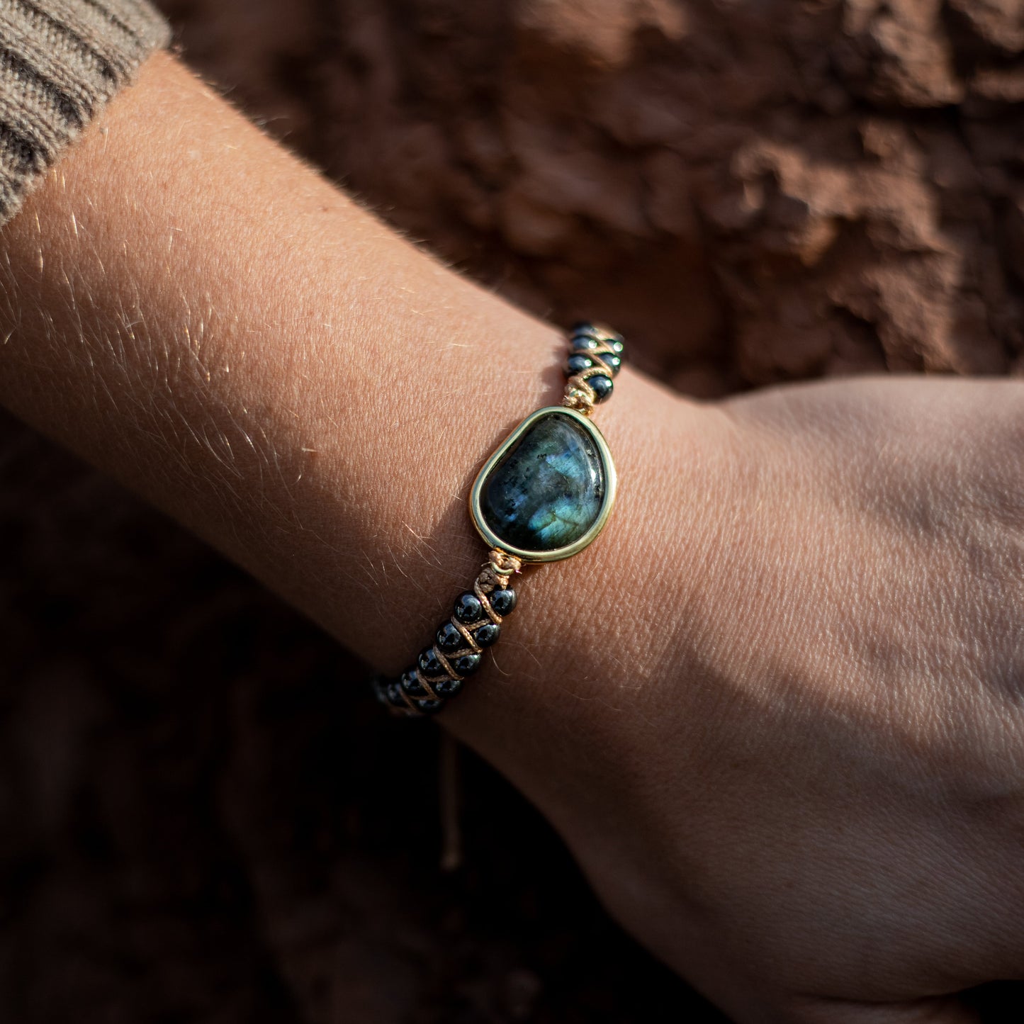 Dree™ Celestial Eye Bracelet with Labradorite and Energy Hematite